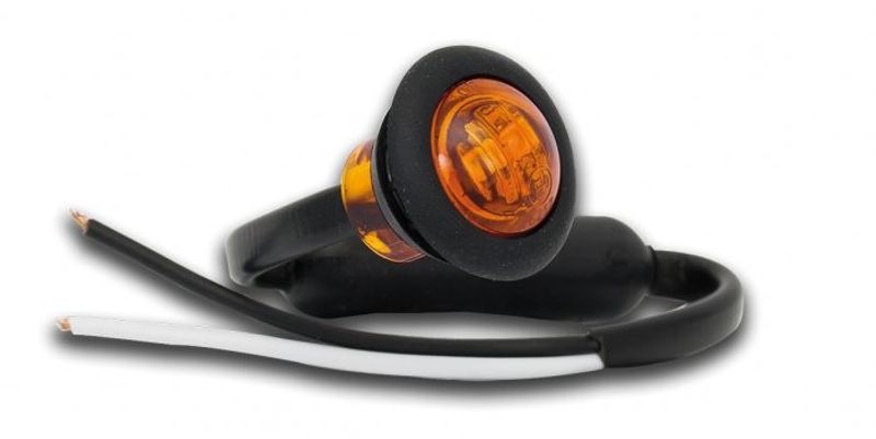 Markeringslys LED Ø28, rundt 12/24V
