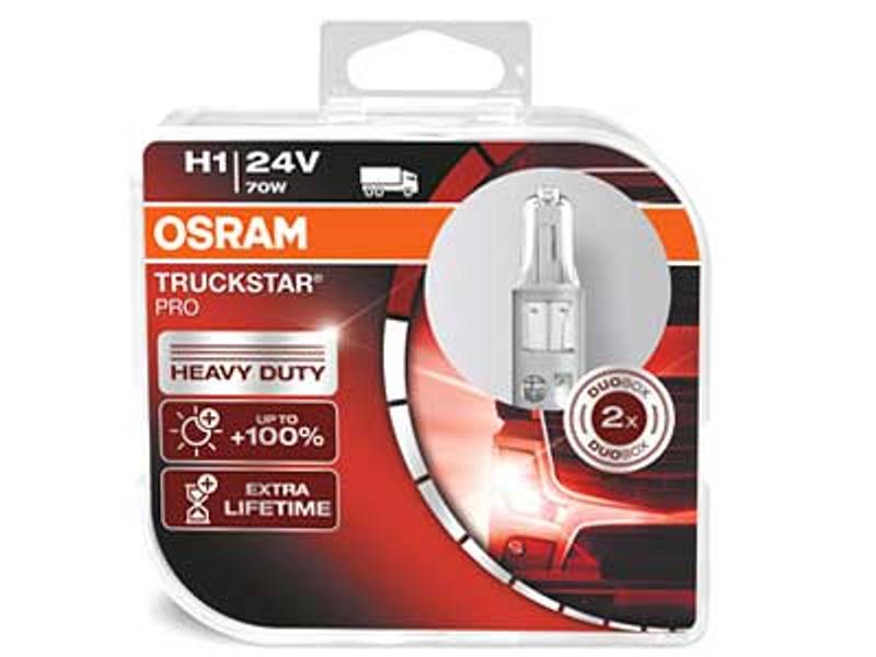 H1 24V Osram Truckstar Pro 70W, +100%, 2 pack