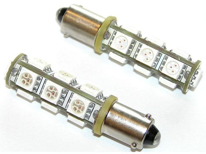 Hovedbilde 2 stk Gule 13xSMD pære 12v - ...