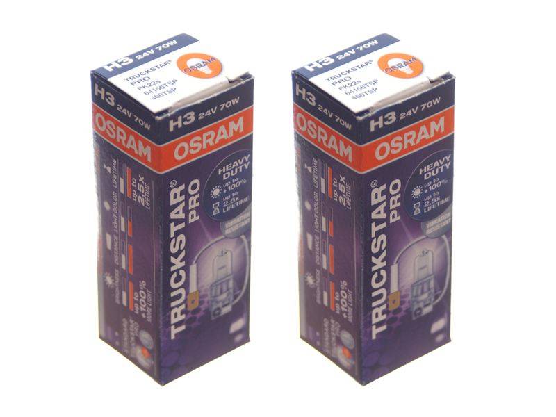 H3 24V Osram Truckstar Pro 70W, +100%, 2 pack