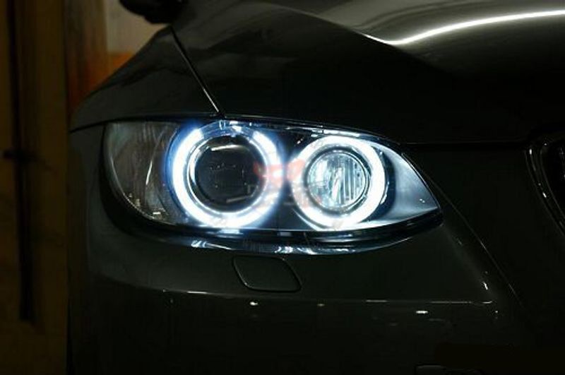 Hvitt BMW LED AngelEyes pæresett, H8 v.1