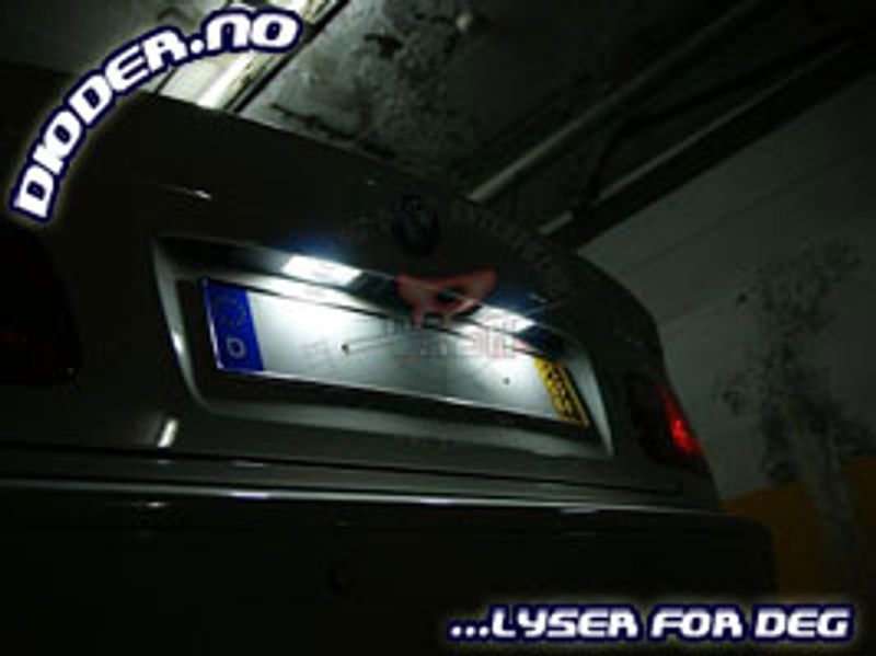 BMW E46 2D 99-03 LED skiltplatelys, 2 stk.