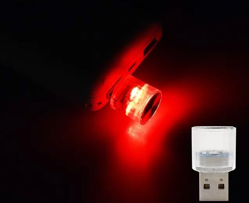 USB mini rød LED stemningslys