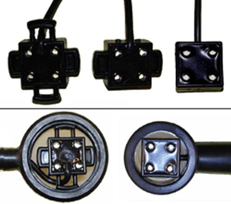 12V Gul/Rød LED markeringslys innsats