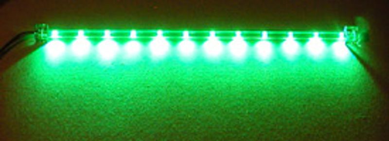 Grønt LED rør 30cm 12V