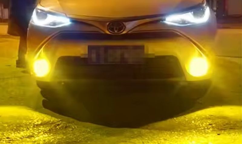 H11 Kraftig gul LED 12V 24V