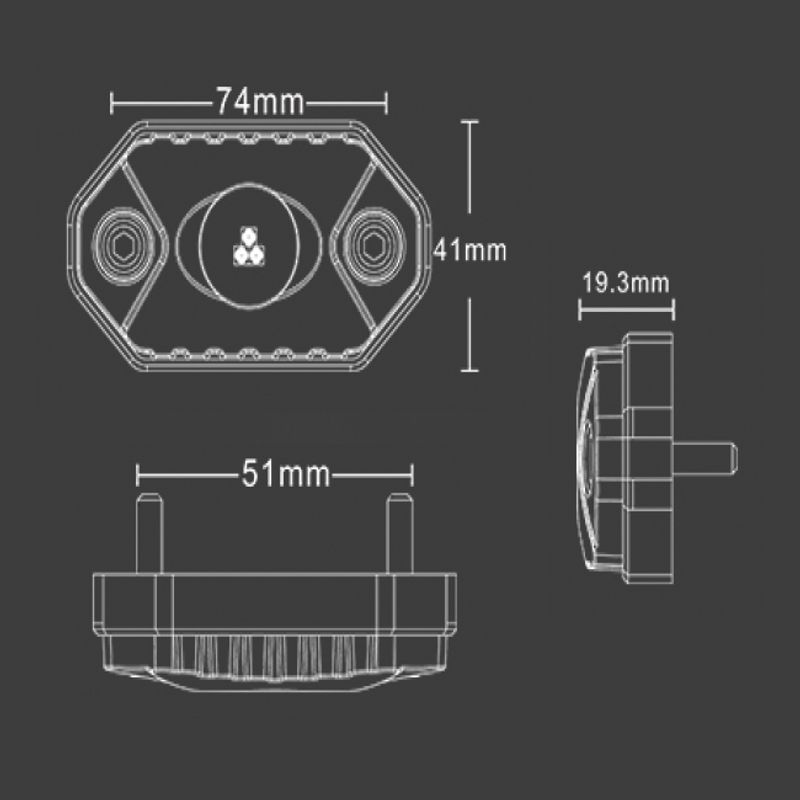 Arbeidslys mini 12V 24V 813lm