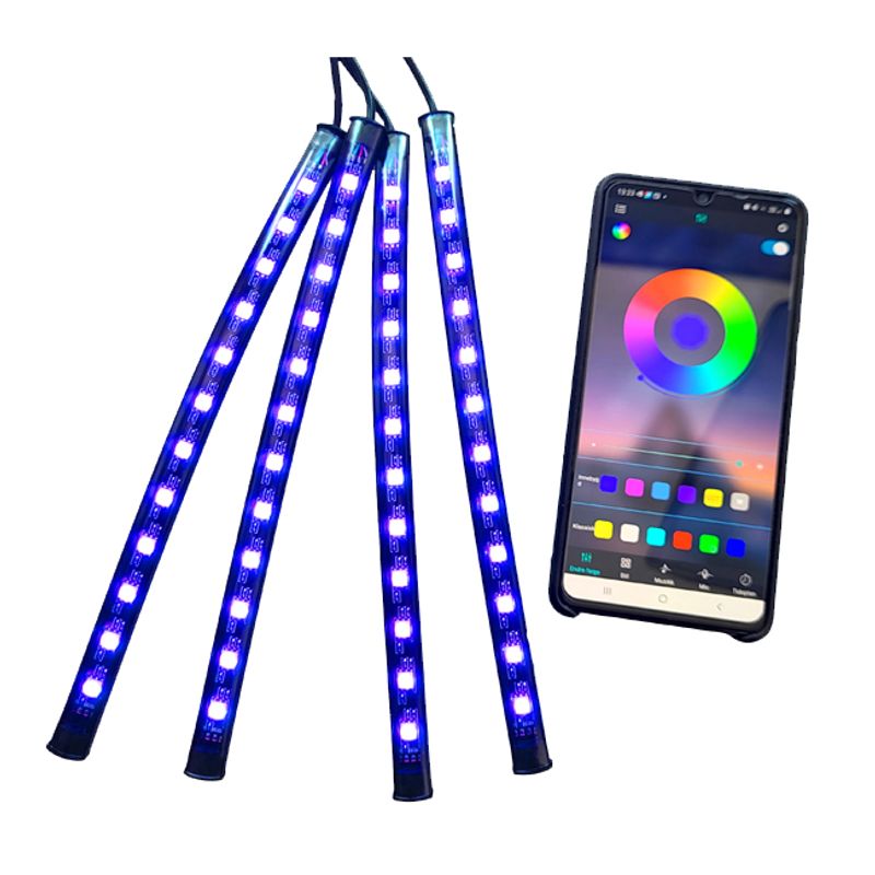 4 stk gulvbelysning for USB m/ledning